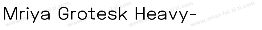Mriya Grotesk Heavy字体转换